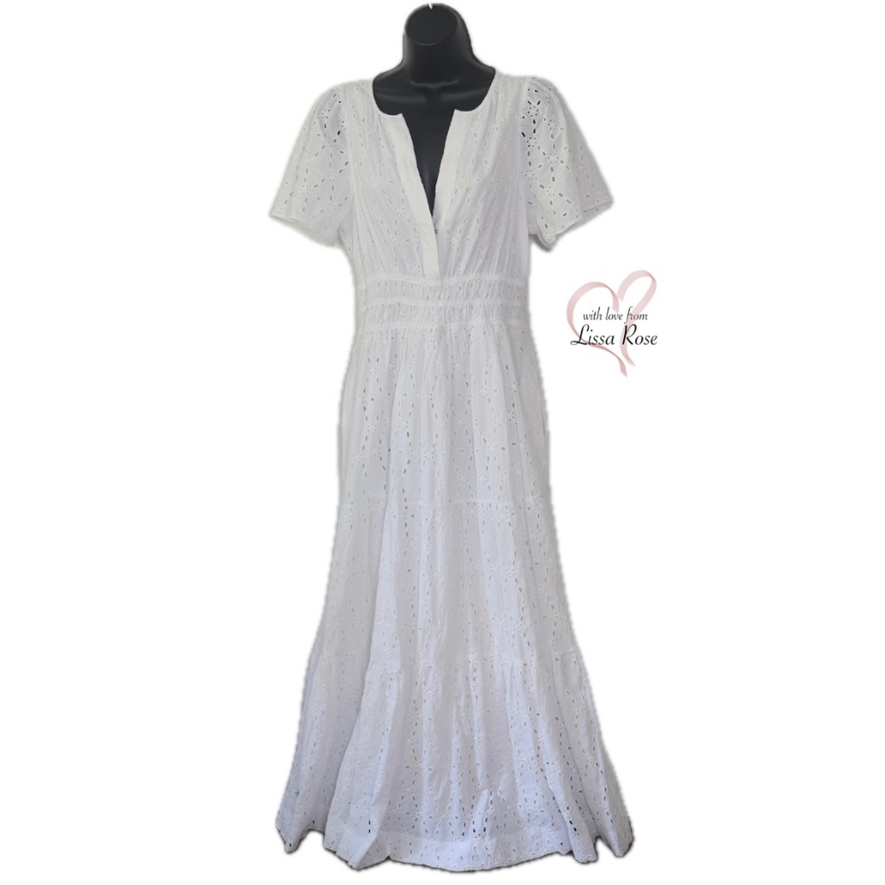 Unique Somerset Maxi Floral Eyelet Embroidered Dress (Anthropologie)